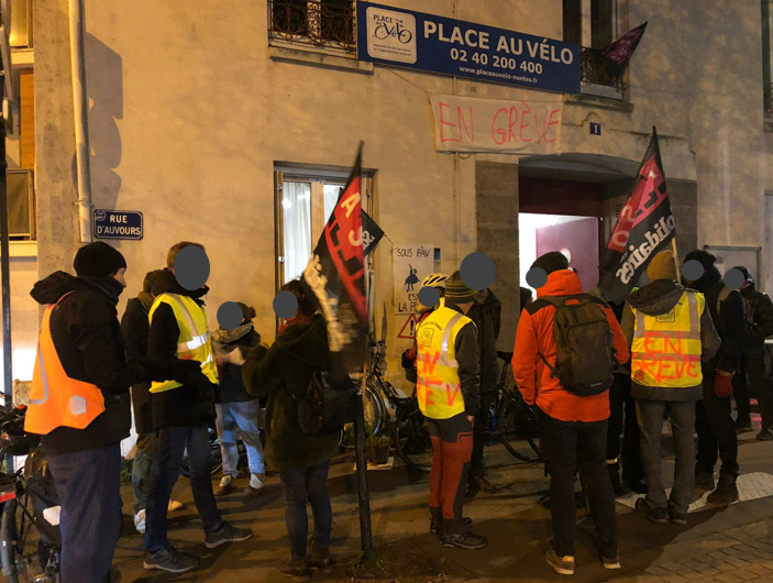 Les salarié-es de Place au Vélo Nantes en grève !